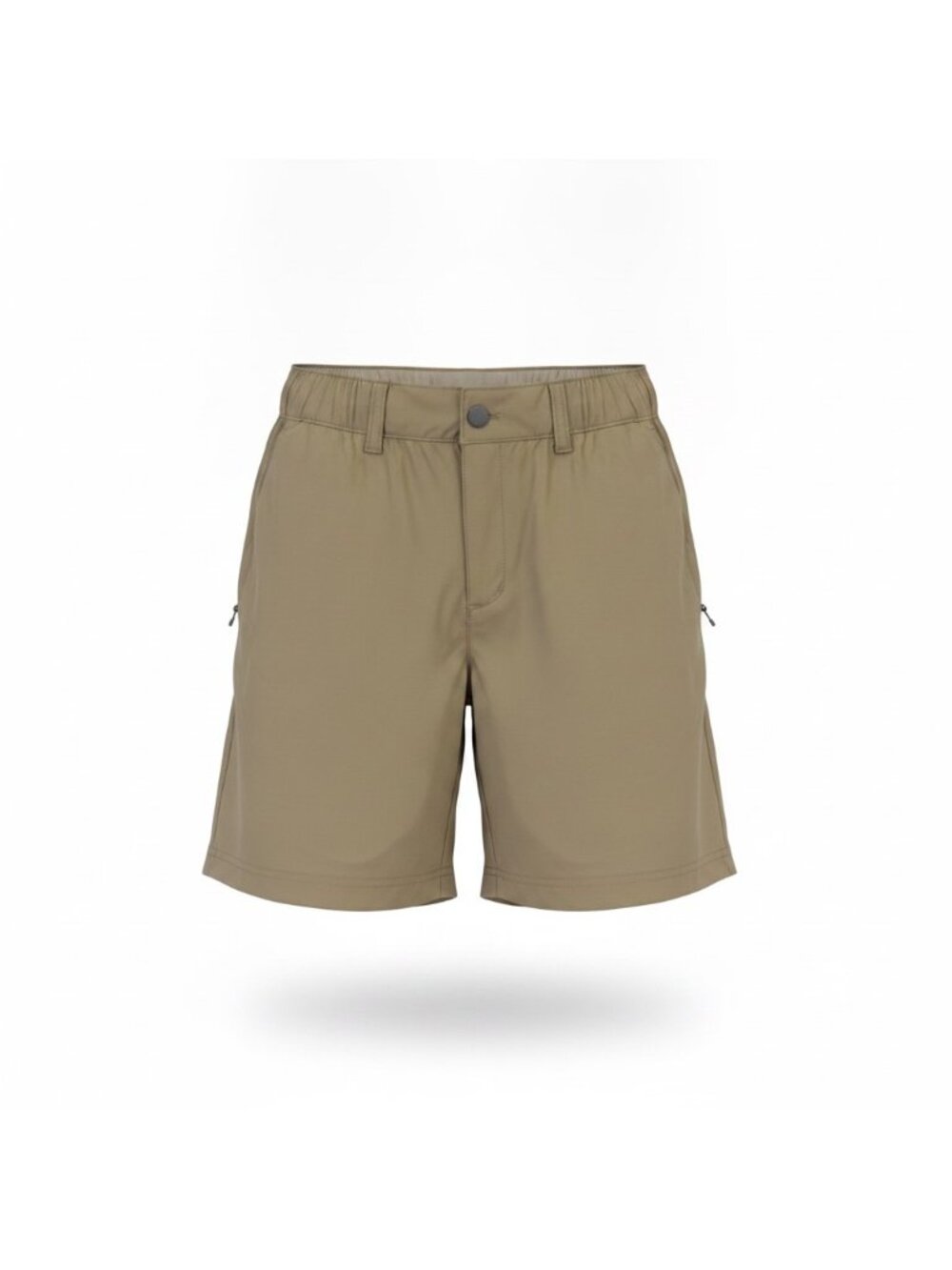 Wowie Mens Beige Elastic Waist Range Shorts Lightweight Size M